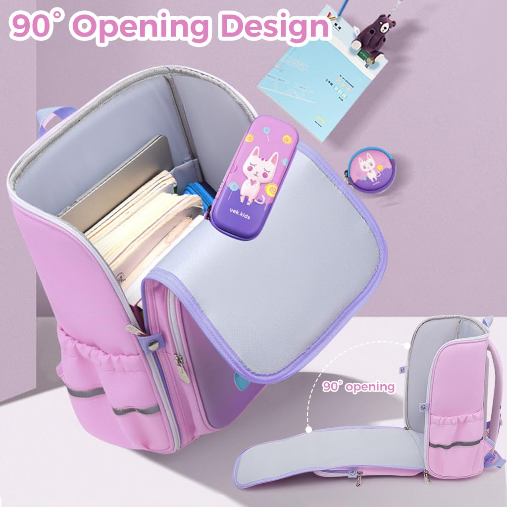 Unicorn Backpack for Kids Girls Stylish Durable Water-Resistant Backpack Shoulder School Bags for Girls Kids Birthday & Rakhi Gift - Purple