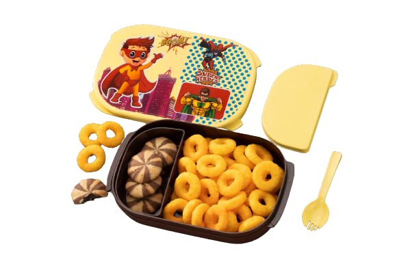 LAXSON 3 Compartment Stainless Steel Lunch Box No. 7059