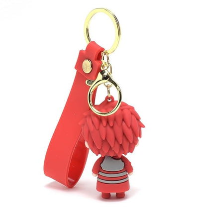 Stylish Anime 3D Rubber Keychain: Cute, Durable, and Long-Lasting with a Generous Ribbon