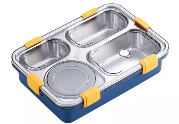 LAXSON 3 Compartment Stainless Steel Lunch Box No. 7059