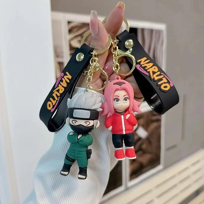 Stylish Anime 3D Rubber Keychain: Cute, Durable, and Long-Lasting with a Generous Ribbon