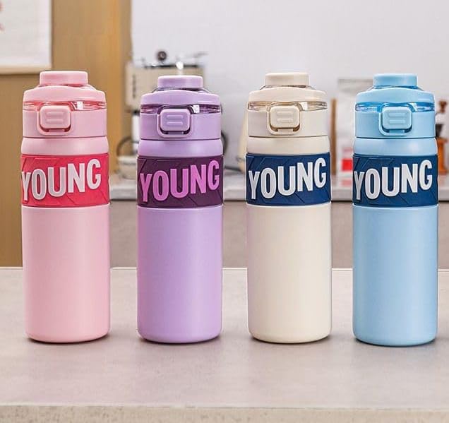 Young Double Walled Insulated Stainless Steel Water Bottle 650 ml
