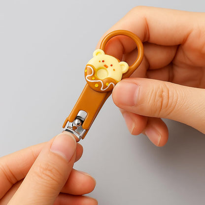 Cartoon Nail Clipper for Kids with Ring Grip  (1 Pcs, Multicolor)
