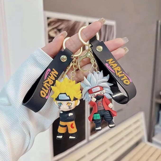 Stylish Anime 3D Rubber Keychain: Cute, Durable, and Long-Lasting with a Generous Ribbon