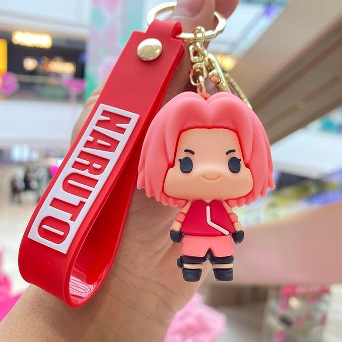Stylish Anime 3D Rubber Keychain: Cute, Durable, and Long-Lasting with a Generous Ribbon