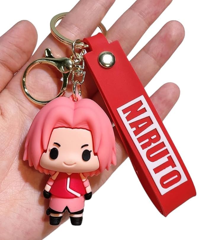 Stylish Anime 3D Rubber Keychain: Cute, Durable, and Long-Lasting with a Generous Ribbon