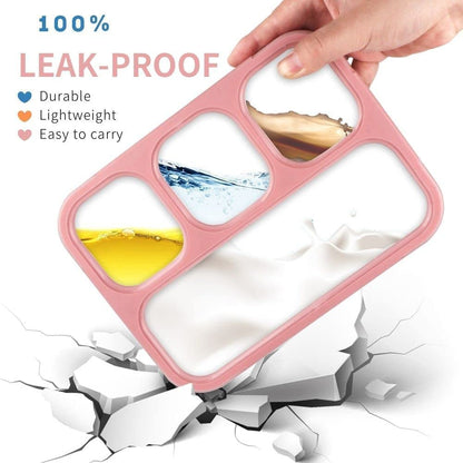 LAXSON 3 Compartment Stainless Steel Lunch Box No. 7059