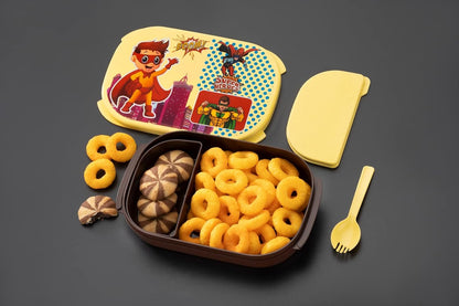 LAXSON 3 Compartment Stainless Steel Lunch Box No. 7059