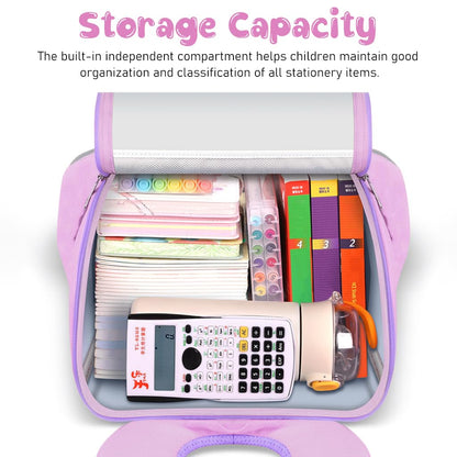 Unicorn Backpack for Kids Girls Stylish Durable Water-Resistant Backpack Shoulder School Bags for Girls Kids Birthday & Rakhi Gift - Purple