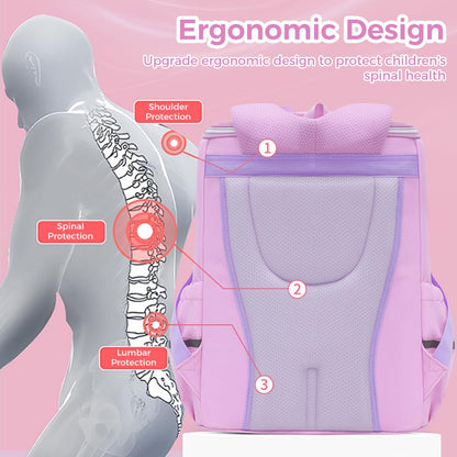 Unicorn Backpack for Kids Girls Stylish Durable Water-Resistant Backpack Shoulder School Bags for Girls Kids Birthday & Rakhi Gift - Purple