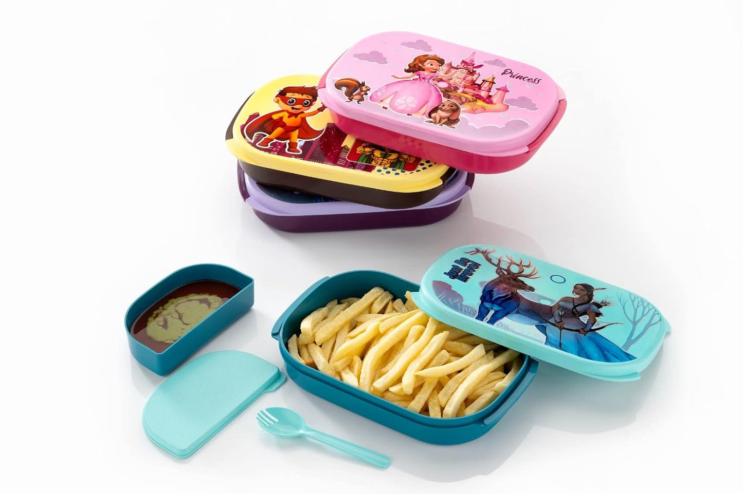 LAXSON 3 Compartment Stainless Steel Lunch Box No. 7059