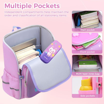 Unicorn Backpack for Kids Girls Stylish Durable Water-Resistant Backpack Shoulder School Bags for Girls Kids Birthday & Rakhi Gift - Purple