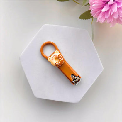 Cartoon Nail Clipper for Kids with Ring Grip  (1 Pcs, Multicolor)