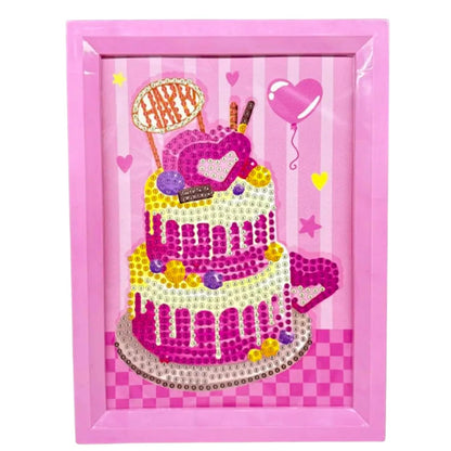 DIY Diamond Painting Kit for Kids, DIY Art Craft with Frame, 18.5 x 13.5 cm for Kids