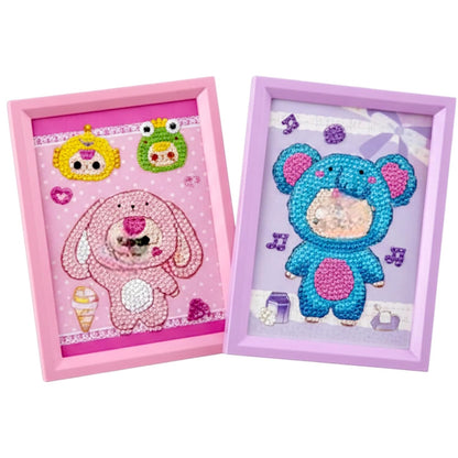 DIY Diamond Painting Kit for Kids, DIY Art Craft with Frame, 18.5 x 13.5 cm for Kids