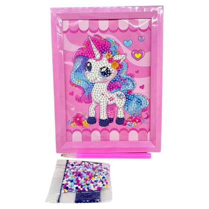 DIY Diamond Painting Kit for Kids, DIY Art Craft with Frame, 18.5 x 13.5 cm for Kids