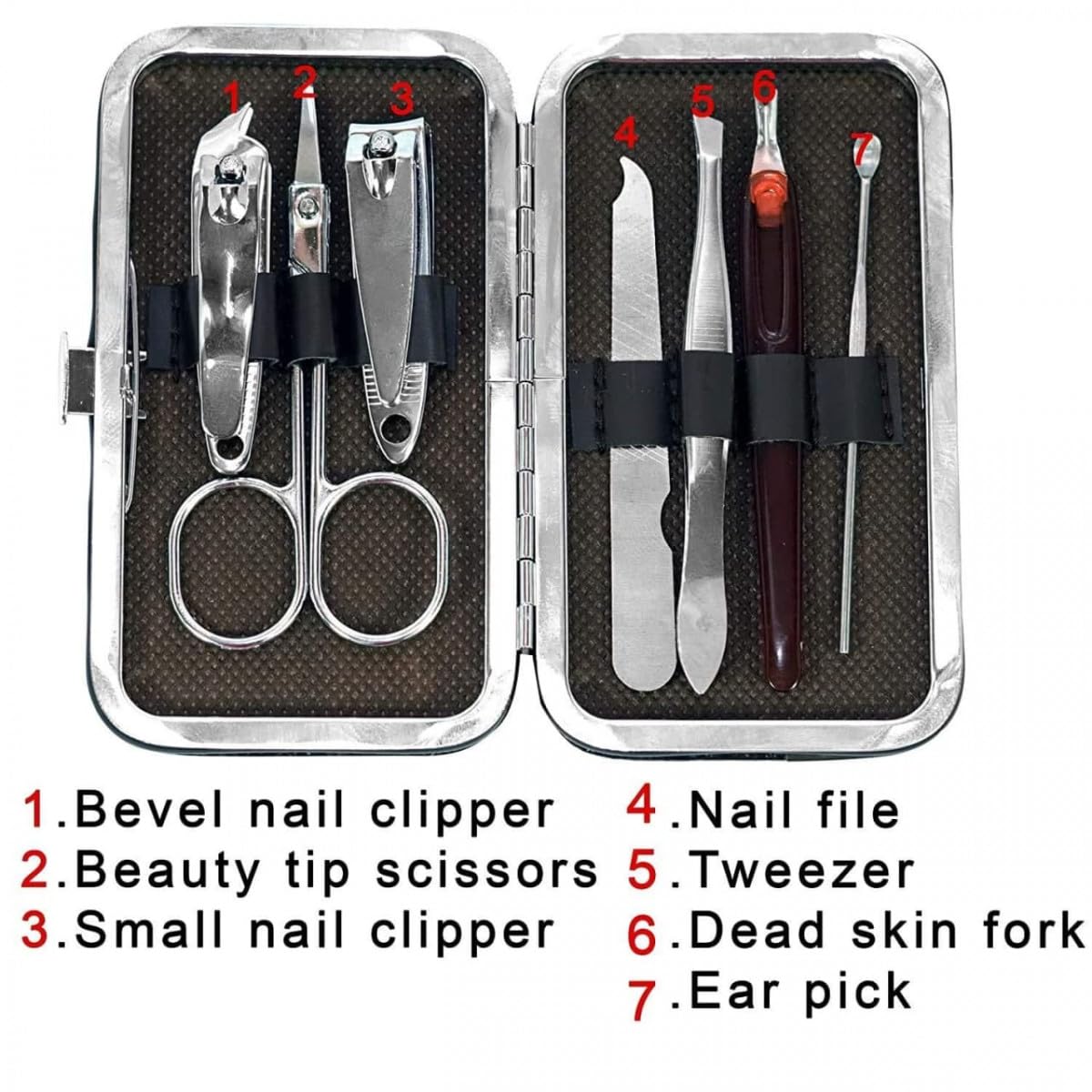 Manicure set 7 in 1  Professional Black