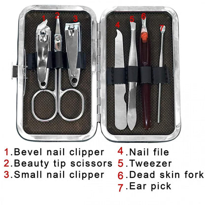 Manicure set 7 in 1  Professional Black