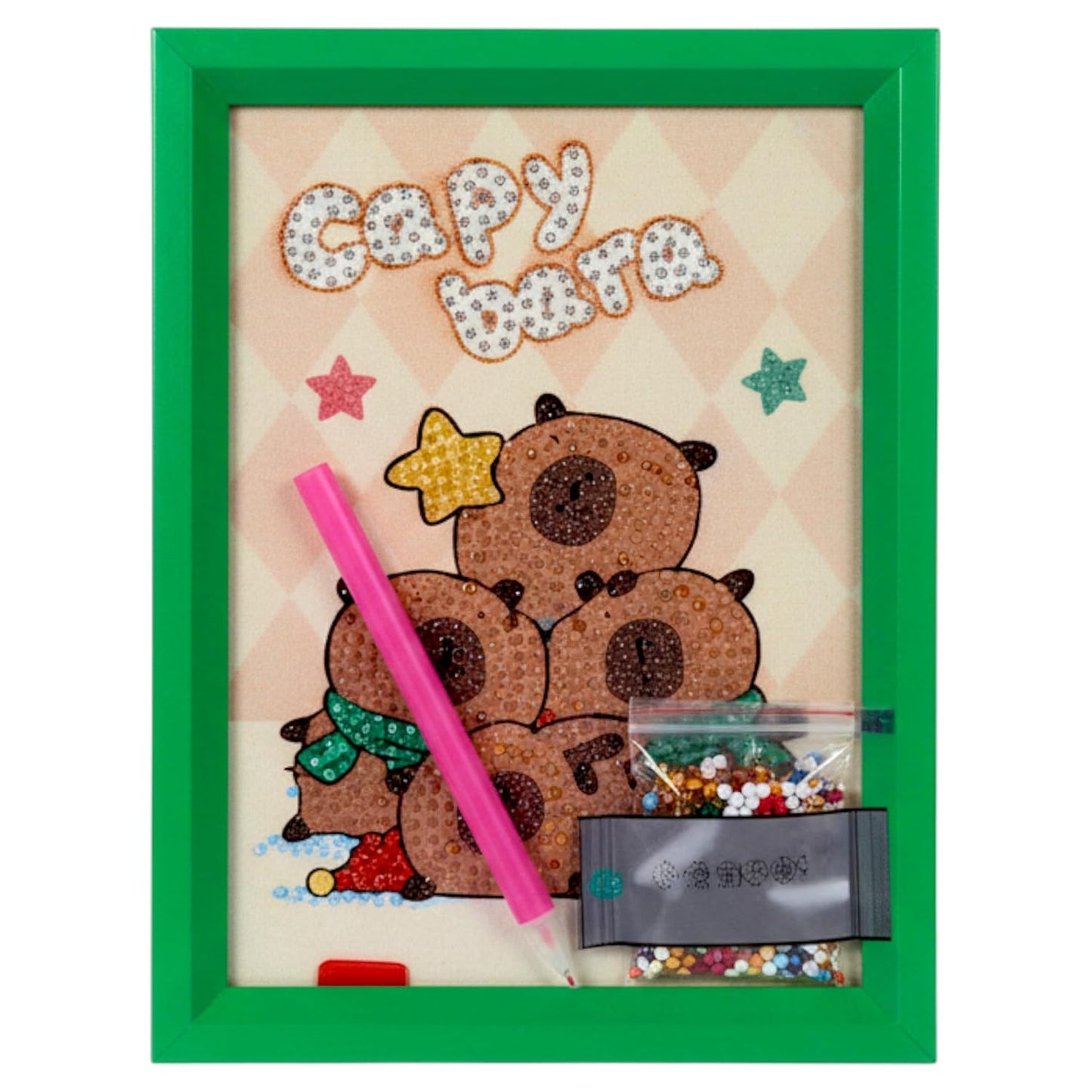 DIY Diamond Painting Kit for Kids, DIY Art Craft with Frame, 18.5 x 13.5 cm for Kids