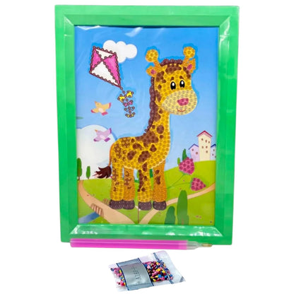 DIY Diamond Painting Kit for Kids, DIY Art Craft with Frame, 18.5 x 13.5 cm for Kids
