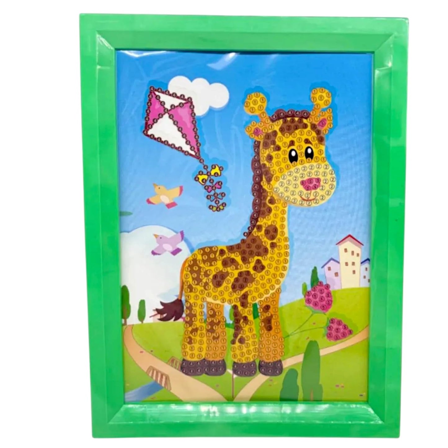 DIY Diamond Painting Kit for Kids, DIY Art Craft with Frame, 18.5 x 13.5 cm for Kids