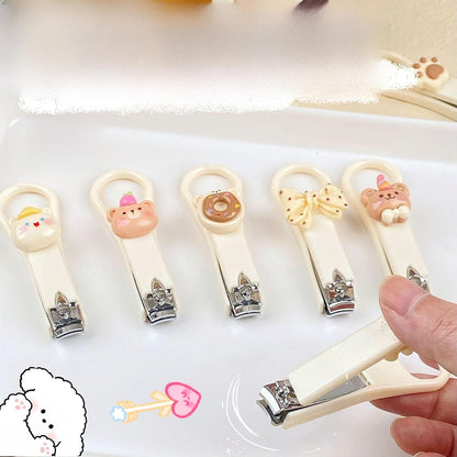 Cartoon Nail Clipper for Kids with Ring Grip  (1 Pcs, Multicolor)