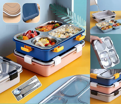 LAXSON 3 Compartment Stainless Steel Lunch Box No. 7059