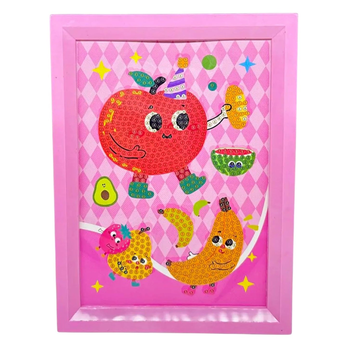 DIY Diamond Painting Kit for Kids, DIY Art Craft with Frame, 18.5 x 13.5 cm for Kids