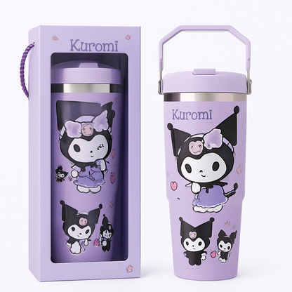 Kuromi Premium Stainless Steel Thermos Tumbler – 900ml